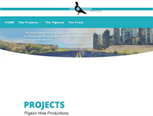 Tablet Screenshot of pigeonholeproductions.com